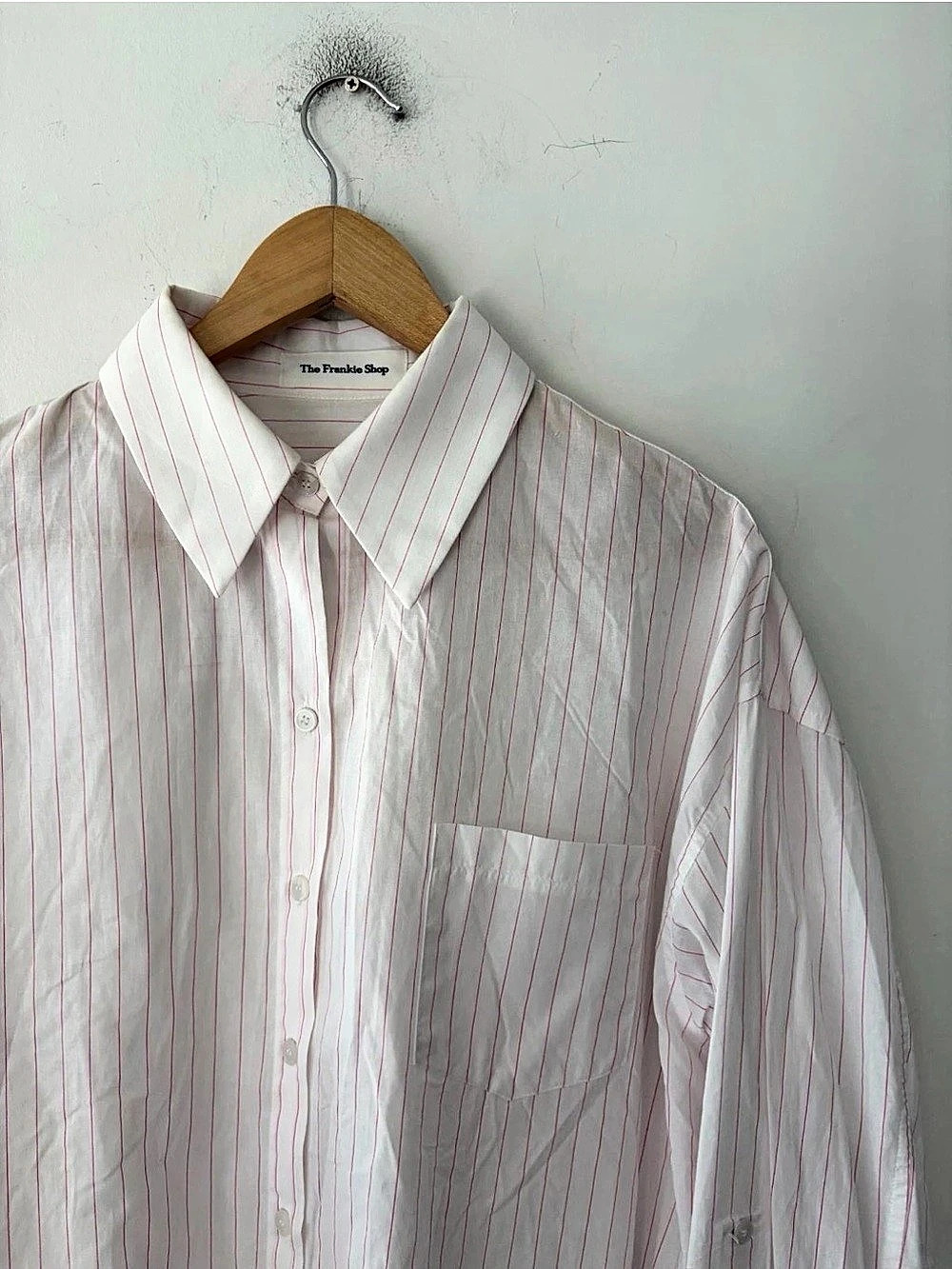 The Frankie Shop Striped Oversize Button Down Shirt Size L - Picture 3 of 7